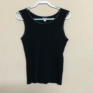 3-4/$15 Hannah Black Tank Top Size L